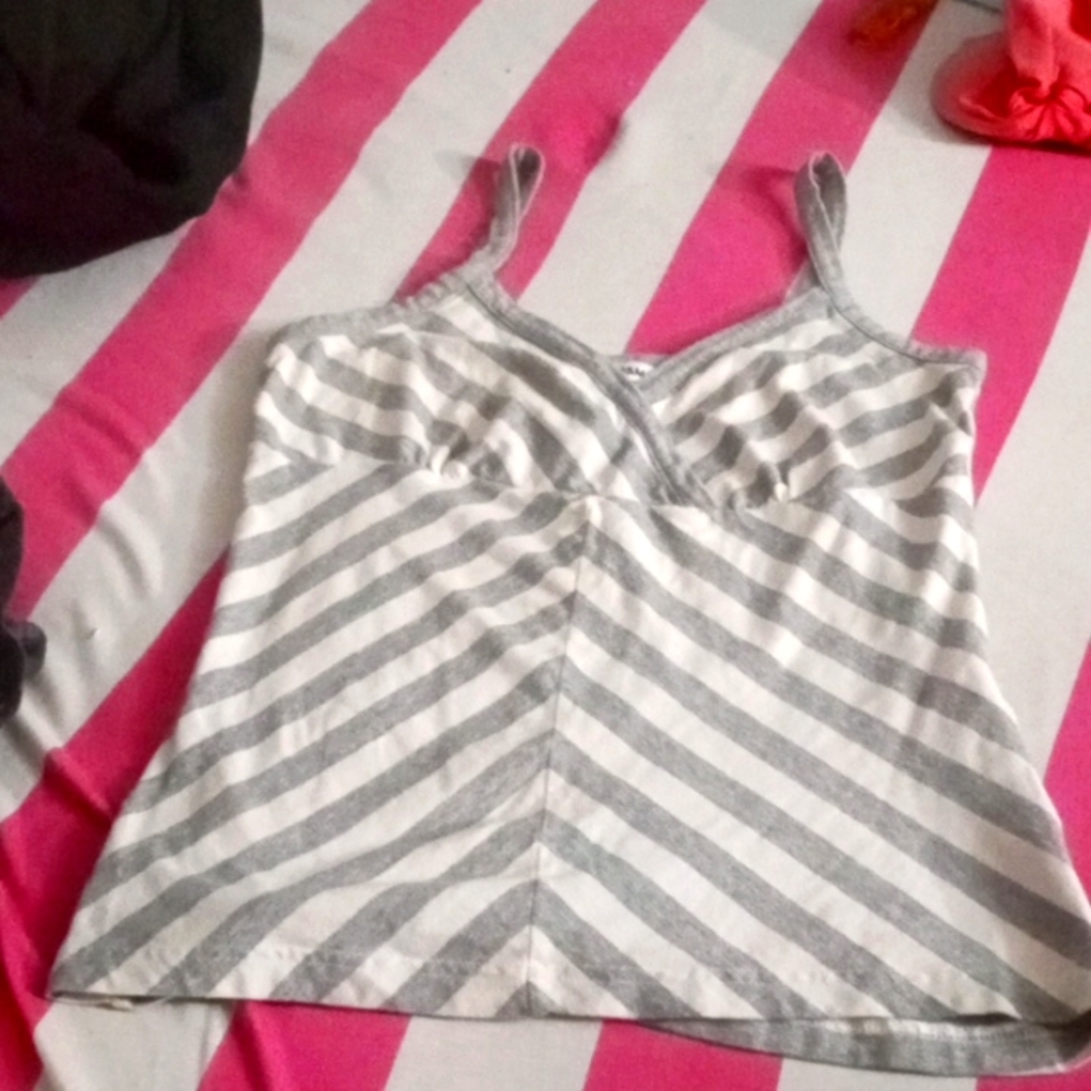 Striped grey&white H&M shirt